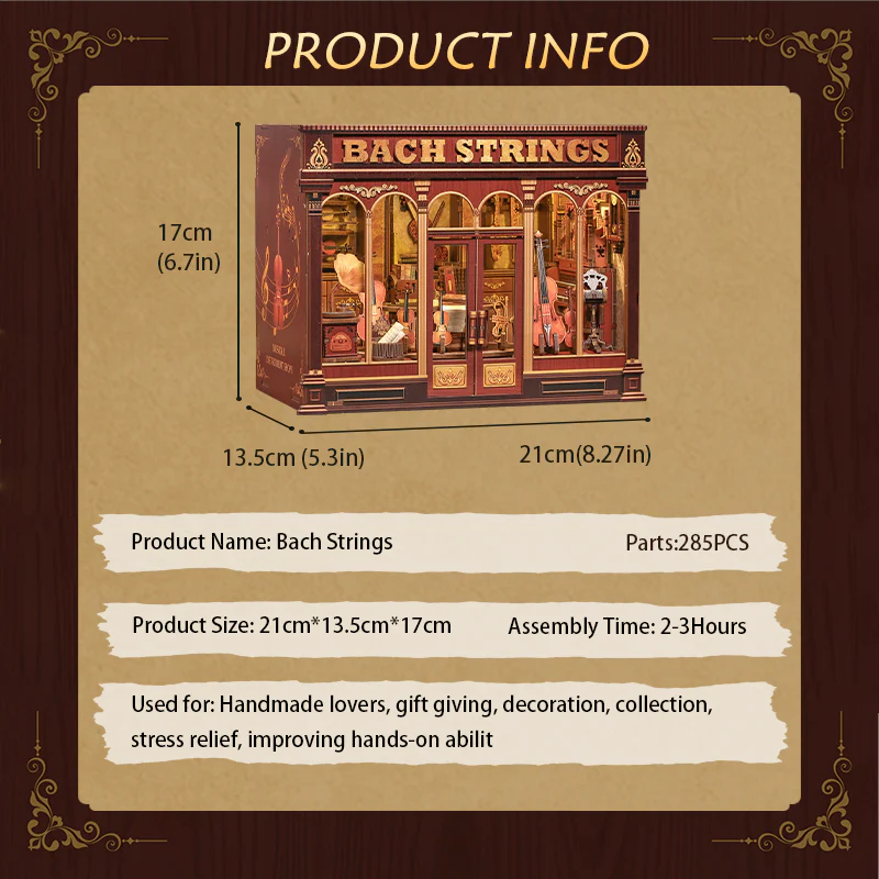 Bach Strings | DIY Book Nook Miniature Kit