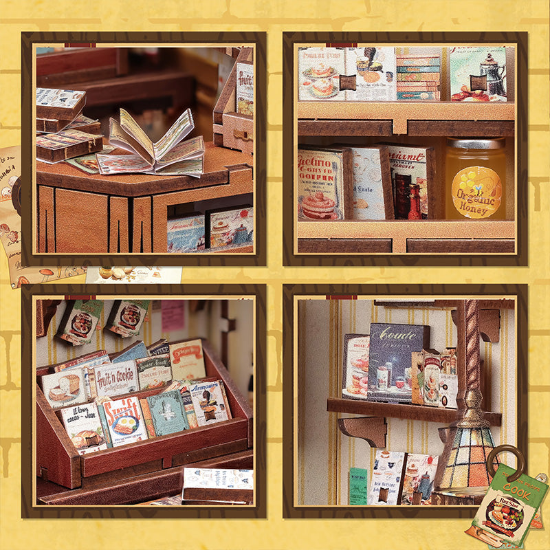 Cooking Bookstore | DIY 3D Book Nook Miniature Kit
