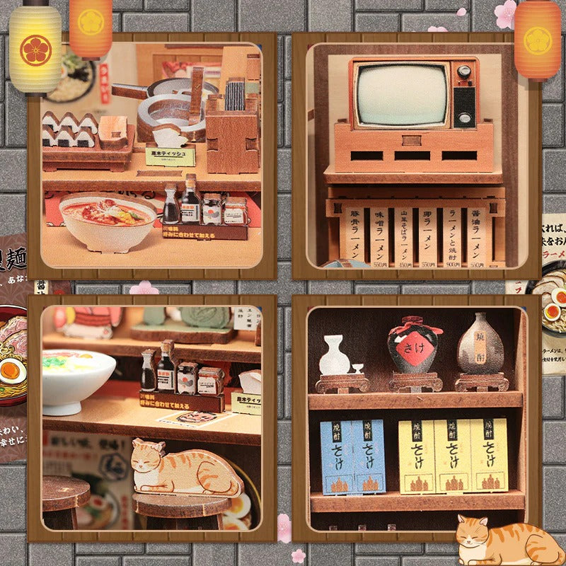 Japanese Ramen Diner | DIY 3D Book Nook Miniature Kit: Morita-ya
