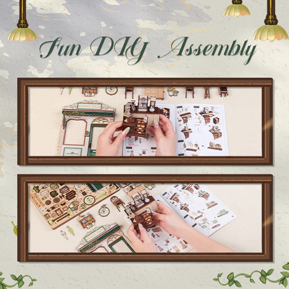 Sunny Cafe | DIY 3D Book Nook Miniature Kit