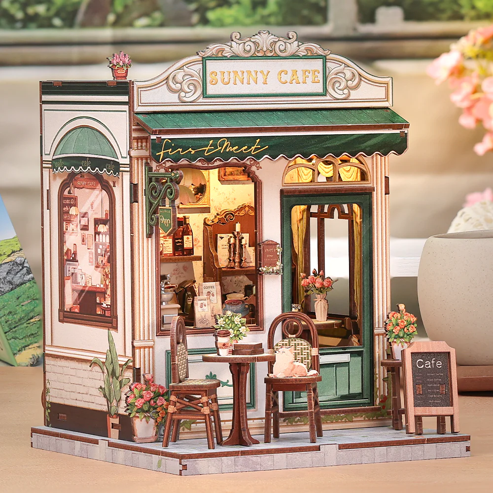Sunny Cafe | DIY 3D Book Nook Miniature Kit