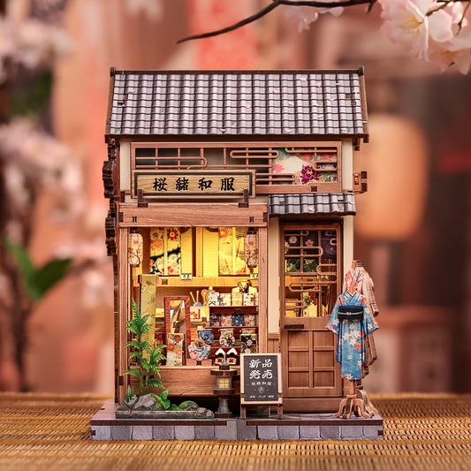 Sakura Kimono Shop | DIY 3D Book Nook Miniature Kit