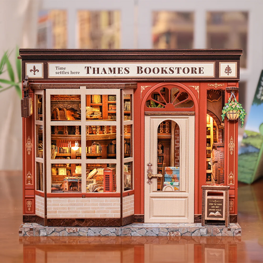 Thames Bookstore | DIY 3D Book Nook Miniature Kit