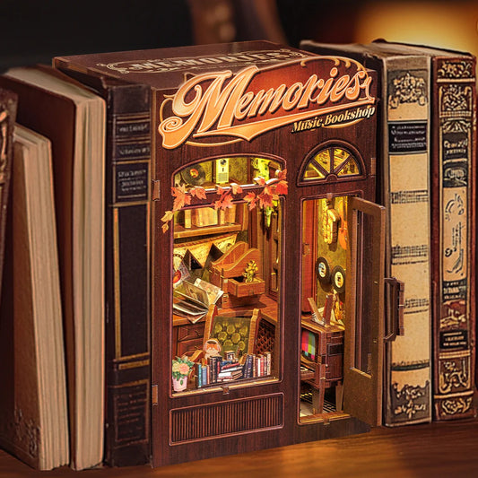Memories Music Bookshop | DIY 3D Book Nook Miniature Kit