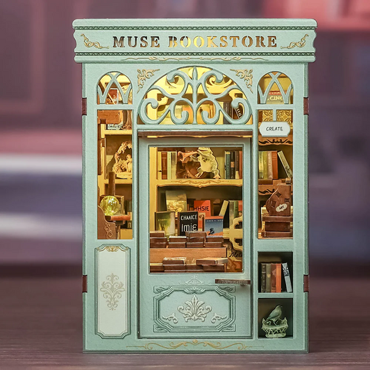 Muse Bookstore | DIY 3D Book Nook Miniature Kit