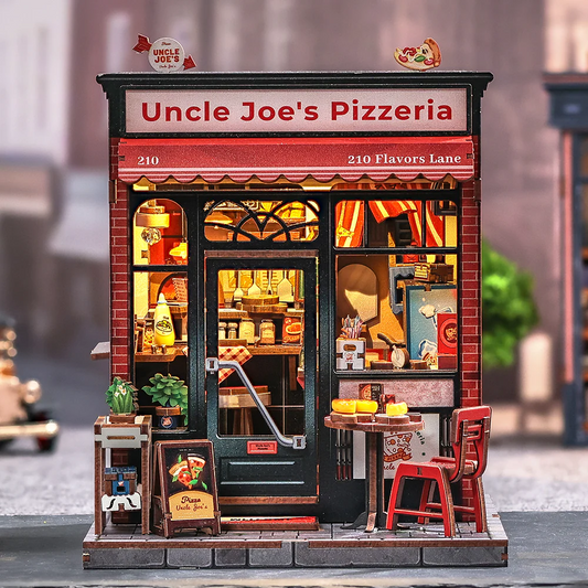 Uncle Joe's Pizzeria | DIY 3D Book Nook Miniature Kit