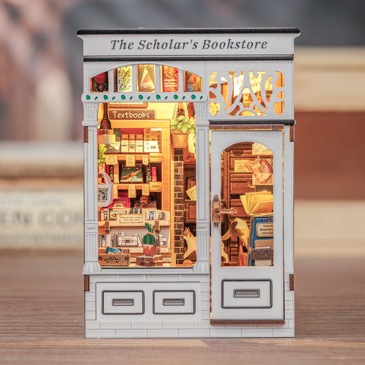 The Scholar's Bookstore | DIY 3D Book Nook Miniature Kit