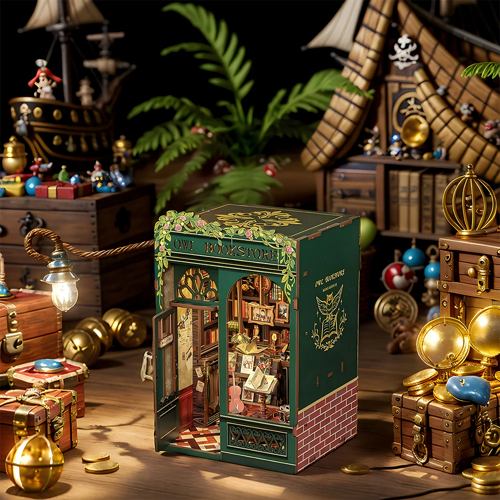 Owl Bookstore | DIY 3D Book Nook Miniature Kit