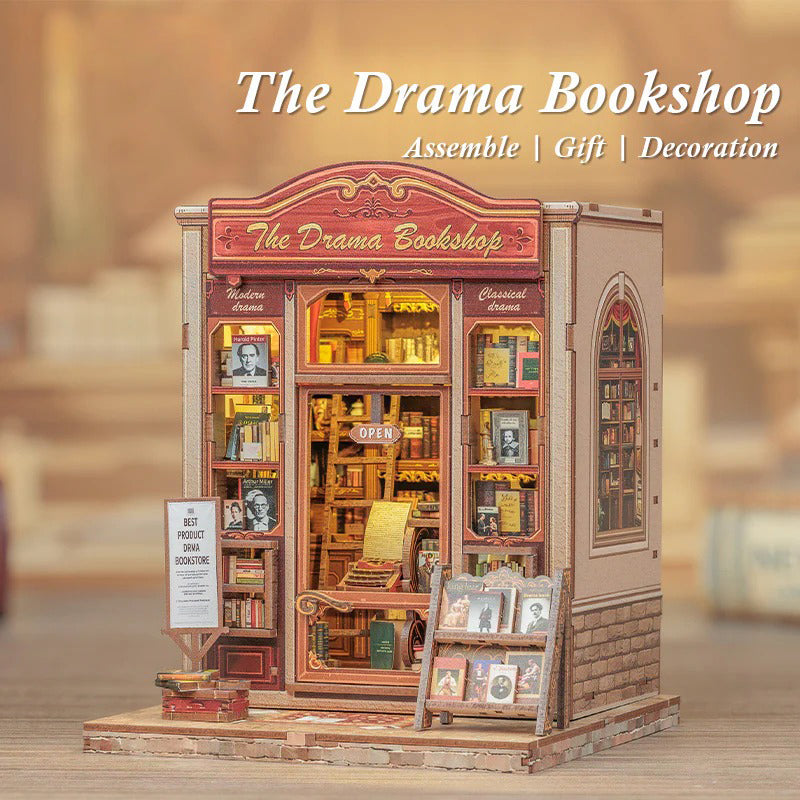 The Drama Bookshop | DIY 3D Book Nook Miniature Kit