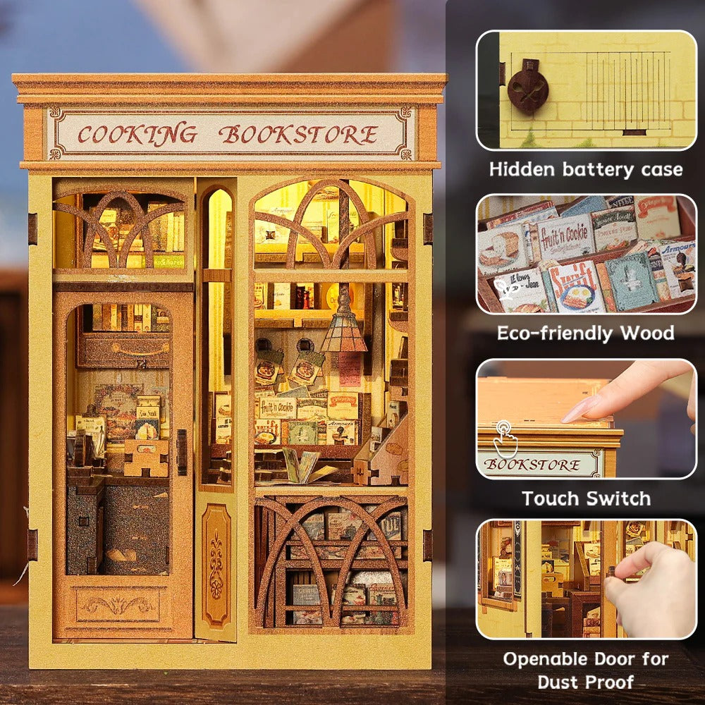 Cooking Bookstore | DIY 3D Book Nook Miniature Kit