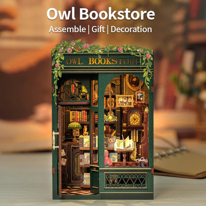 Owl Bookstore | DIY 3D Book Nook Miniature Kit